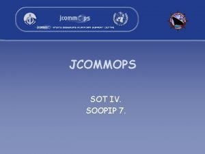 JCOMMOPS SOT IV SOOPIP 7 Developments Web Site