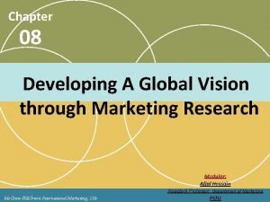 Global vision marketing definition