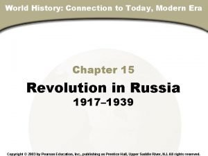 Chapter 15 Section World History Connection to Today