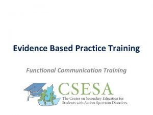 Functional communication training data sheet