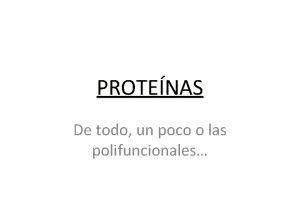 Estructura de las proteinas