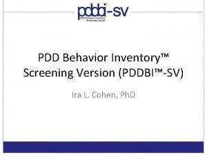 Pdd behavior inventory