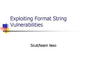 Format string vulnerability