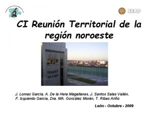 CI Reunin Territorial de la regin noroeste J