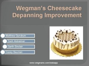 Wegmans chocolate cheesecake
