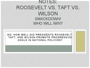 Roosevelt vs taft vs wilson