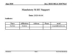 June 2020 doc IEEE 802 11 200791 r