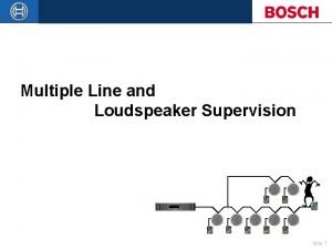 Multiple Line and Loudspeaker Supervision Slide 1 Line