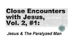 Jesus The Paralyzed Man Text Luke 5 17