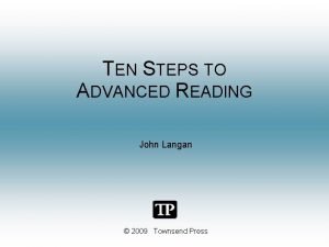 Ten steps to advanced reading answer key