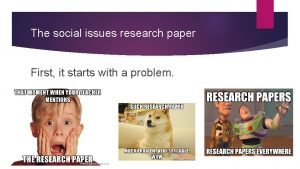 Social issues for research paper