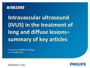 Intravascular ultrasound