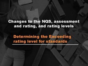 National quality standard assessment and rating instrument