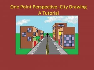 One perspective city drawing