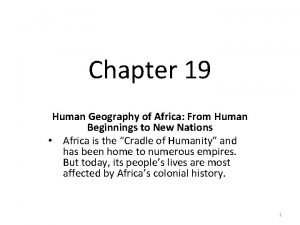 Human geography of africa