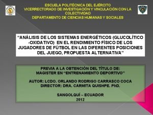ESCUELA POLITCNICA DEL EJRCITO VICERRECTORADO DE INVESTIGACIN Y