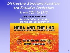 Diffractive Structure Functions and Exclusive Production from CDF