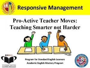 Proactive teacher Proactive teacher