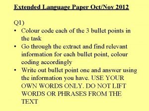 Extended Language Paper OctNov 2012 Q 1 Colour