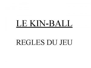 Kin-ball règles