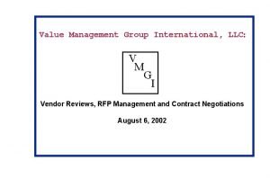 Value management group