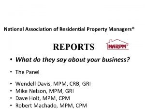 National association of residential property managers