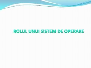 Sistemul de operare definitie