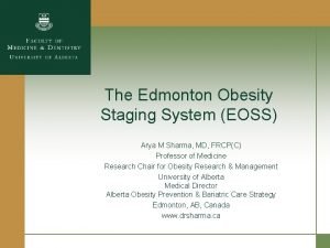 Eoss edmonton obesity staging system