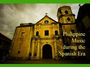 Philippine music in spanish period