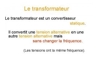 Rapport de transformation