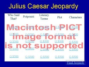 Julius caesar jeopardy