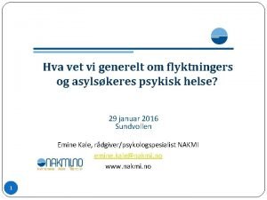 Hva vet vi generelt om flyktningers og asylskeres