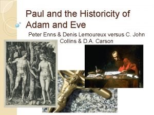 Paul and the Historicity of Adam and Eve