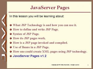 Java server pages tutorial