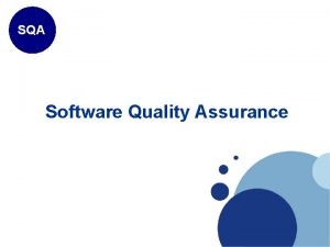 SQA Software Quality Assurance SQA Lecture 9 Test