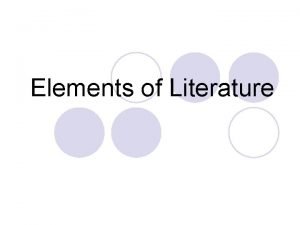 Elements of literature