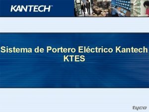 Sistema de Portero Elctrico Kantech KTES Agenda n