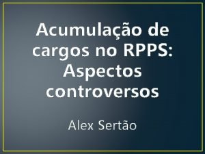 Acumulao de cargos no RPPS Aspectos controversos Alex