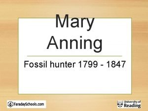 Mary Anning Fossil hunter 1799 1847 Who is