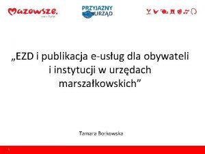 EZD i publikacja eusug dla obywateli i instytucji