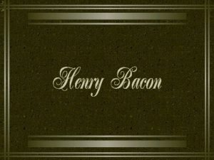 Henry Bacon pintor americano nasceu em Haverhill Massachusetts