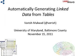 Automatically Generating Linked Data from Tables Data Varish