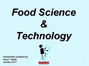Food technology job