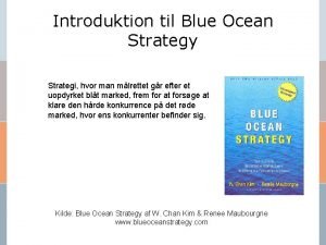 Red and blue ocean strategy