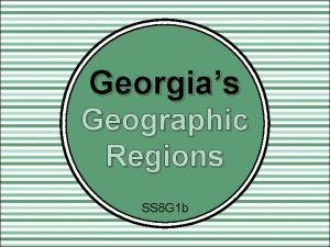 Georgia's 5 geographic regions