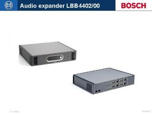 Audio expander LBB 440200 8 12 2020 Snmek
