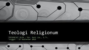 Teologi religionum