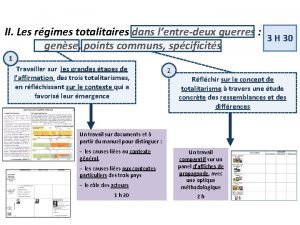 II Les rgimes totalitaires dans lentredeux guerres 3