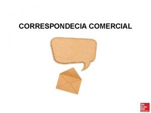 Correspondencia comercial concepto Correspondencia comercial concepto