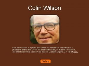 Colin henry wilson Colin henry wilson